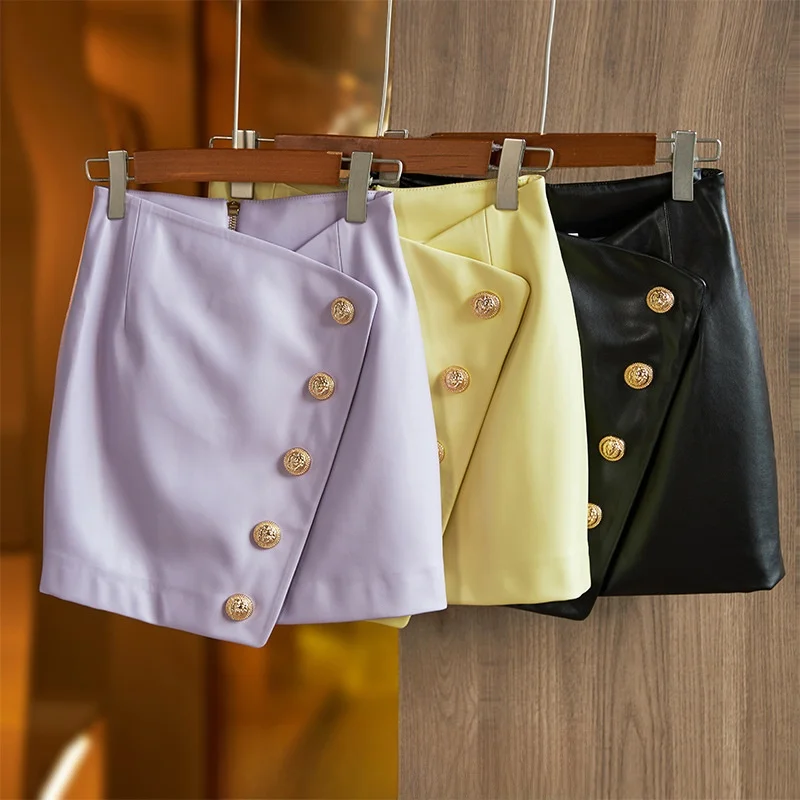 High Waist Asymmetrical PU Leather A-Line Skirt Elegant Ladylike Short Skirt for Women Fashionable Color Skirt
High Waist Asymmetrical PU Leather A-Line Skirt Elegant Ladylike Short Skirt for Women Fashionable Color Skirt