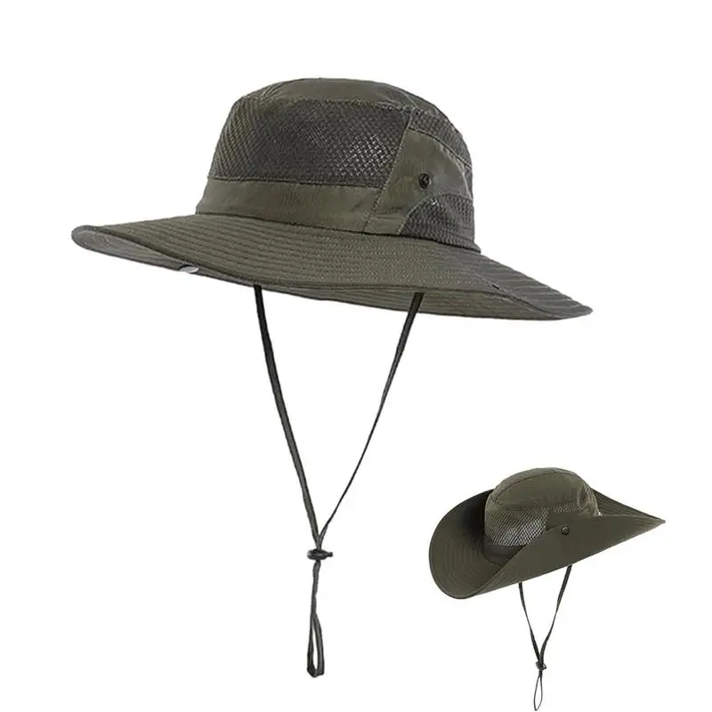 Мужские панамы, дышащая шляпа для рыбалки с защитой от ультрафиолета, быстросохнущие спортивные головные уборы для кемпинга, пляжа, езды на велосипеде, пешего туризма
Мужские панамы, дышащая шляпа для рыбалки с защитой от ультрафиолета, быстросохнущие спортивные головные уборы для кемпинга, пляжа, езды на велосипеде, пешего туризма