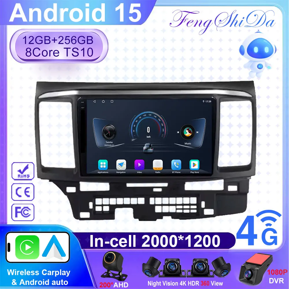 9Inch Android 15 For MITSUBISHI LANCER 9 10 X 2008 2009 2010 2011 - 2016 Car Radio Stereo Audio GPS Player Carplay Auto Screen
9Inch Android 15 For MITSUBISHI LANCER 9 10 X 2008 2009 2010 2011 - 2016 Car Radio Stereo Audio GPS Player Carplay Auto Screen