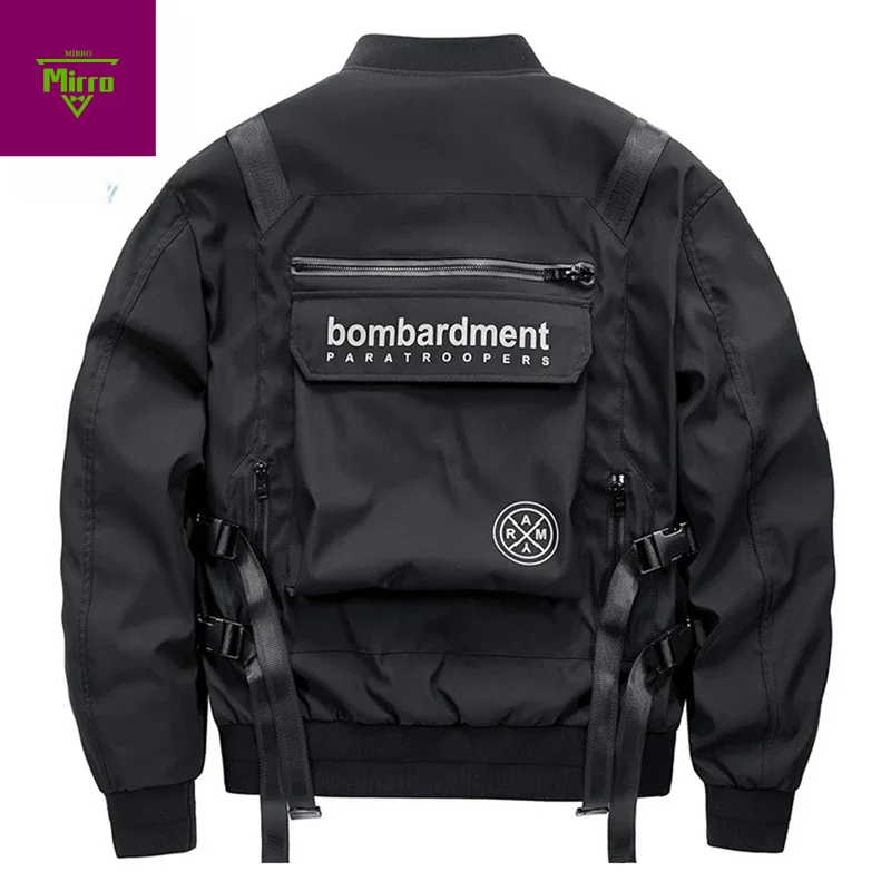 Мужская куртка-бомбер Techwear Cargo с задним карманом, уличная одежда большого размера в стиле хип-хоп, панк, черные куртки в стиле милитари MA1, пальто Harajuku
Мужская куртка-бомбер Techwear Cargo с задним карманом, уличная одежда большого размера в стиле хип-хоп, панк, черные куртки в стиле милитари MA1, пальто Harajuku