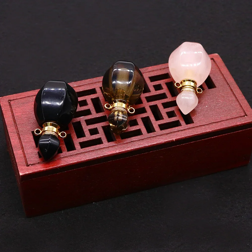 High Quality Natural Stone Perfume Bottle Pendant Necklace DIY Fashion Irregular Shape Jewelry Essential Oil Diffuser Pendant
High Quality Natural Stone Perfume Bottle Pendant Necklace DIY Fashion Irregular Shape Jewelry Essential Oil Diffuser Pendant