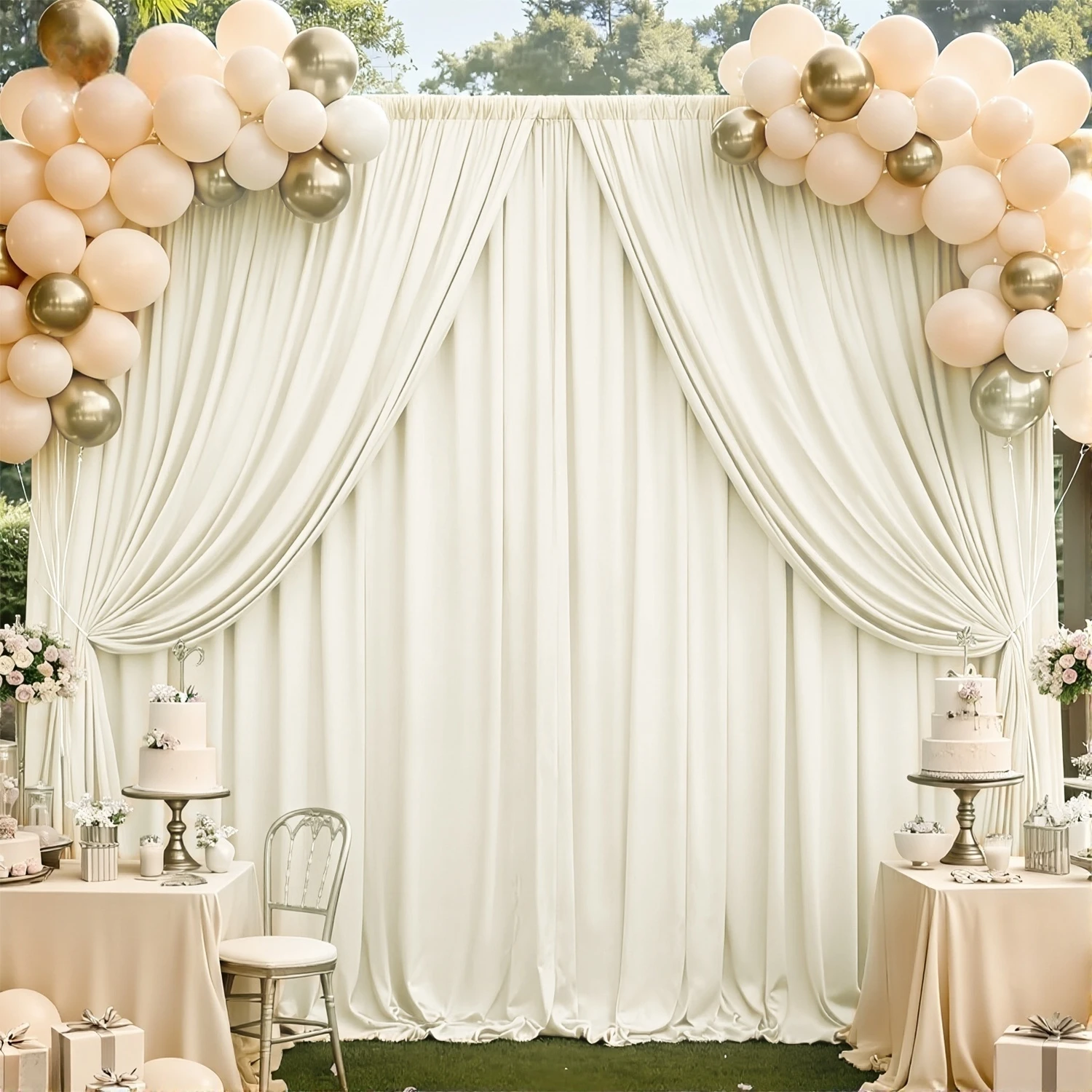 10X20Ft Wrinkle-Free Wedding Backdrop Curtain for Parties, 4 Pieces of 5X10Ft Photo Backdrop Curtains for Graduation Ceremonies, Birthday Parties, and Photography Background Decoration
10X20Ft Wrinkle-Free Wedding Backdrop Curtain for Parties, 4 Pieces of 5X10Ft Photo Backdrop Curtains for Graduation Ceremonies, Birthday Parties, and Photography Background Decoration