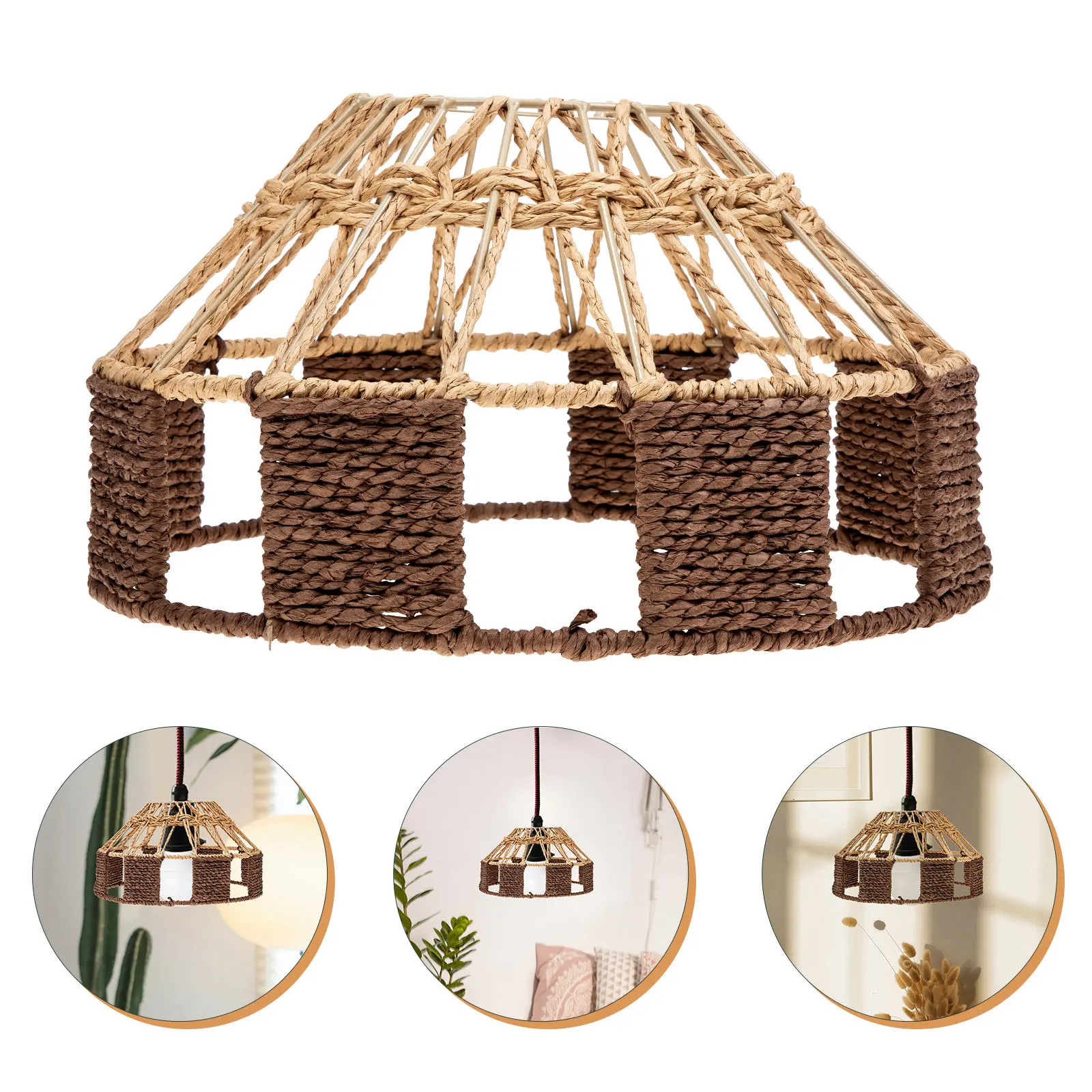 LED Paper Rope Lampshade Nordic Style Ceiling Light Cover Hanging Light Cover Home Decorative Lamp Shade Warm Lighting
LED Paper Rope Lampshade Nordic Style Ceiling Light Cover Hanging Light Cover Home Decorative Lamp Shade Warm Lighting
