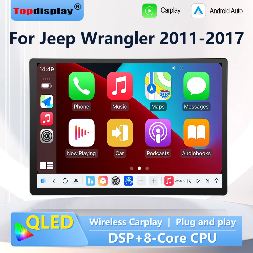 Для Jeep Wrangler 2011 2012 2013 2014 2015 2016 2017, автомобильный радиоприемник, 13,3-дюймовый сенсорный экран, стерео обновление GPS Android Carplay
Для Jeep Wrangler 2011 2012 2013 2014 2015 2016 2017, автомобильный радиоприемник, 13,3-дюймовый сенсорный экран, стерео обновление GPS Android Carplay