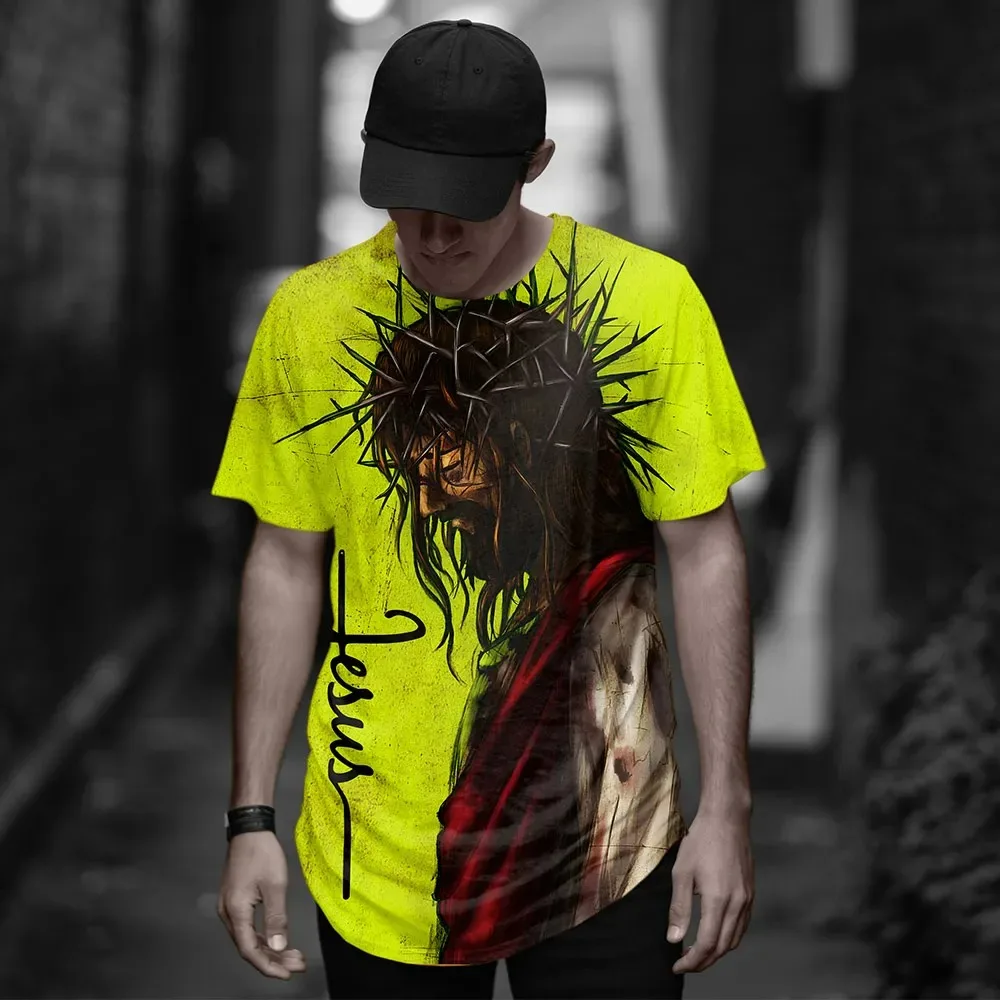 Футболка мужская с 3D-принтом Иисуса Христа, классический дизайн, Повседневная модная уличная Свободная рубашка оверсайз с короткими рукавами
Футболка мужская с 3D-принтом Иисуса Христа, классический дизайн, Повседневная модная уличная Свободная рубашка оверсайз с короткими рукавами