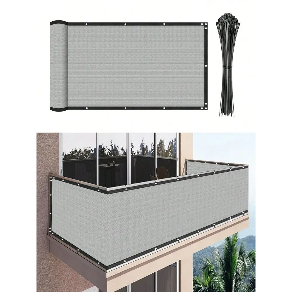 Grey Balcony Privacy Screen Shade Net UV Blocking Sunshade Fabric Suitable For Apartment Balcony Railing, Porch, Outdoor Backya
Grey Balcony Privacy Screen Shade Net UV Blocking Sunshade Fabric Suitable For Apartment Balcony Railing, Porch, Outdoor Backya