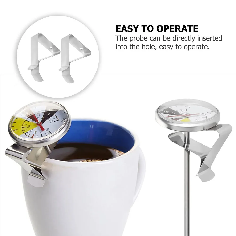 2pcs Coffee Cup Clips 304 Stainless Steel Thermometer Probe Holders for Meat Grill Temperature Measurement Lightweight Portable
2pcs Coffee Cup Clips 304 Stainless Steel Thermometer Probe Holders for Meat Grill Temperature Measurement Lightweight Portable
