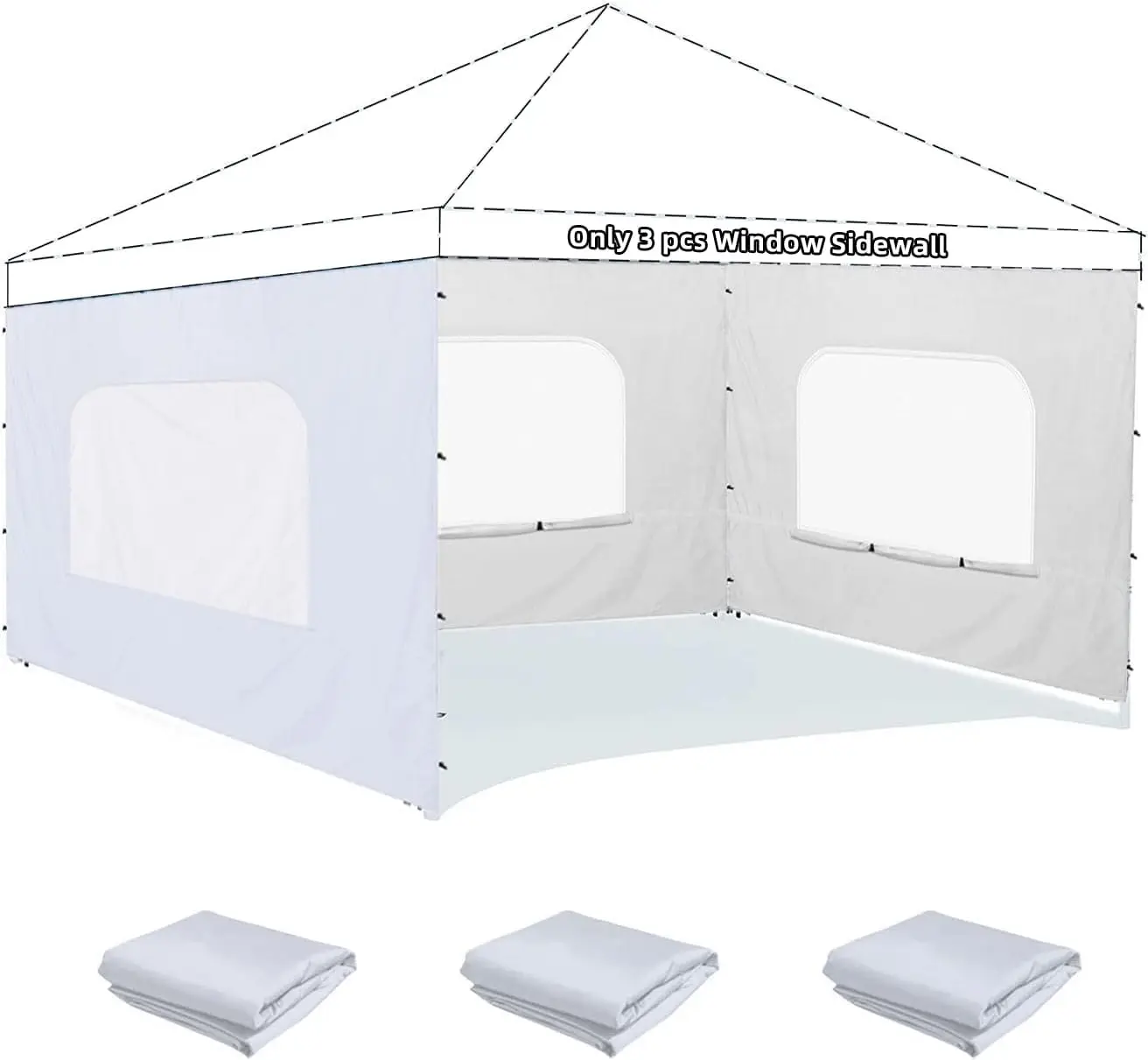 Sidewall with Window for 10x10 Pop Up Canopy, 3 Pack Sunwalls Fit Straight Leg Outdoor Canopies
Sidewall with Window for 10x10 Pop Up Canopy, 3 Pack Sunwalls Fit Straight Leg Outdoor Canopies