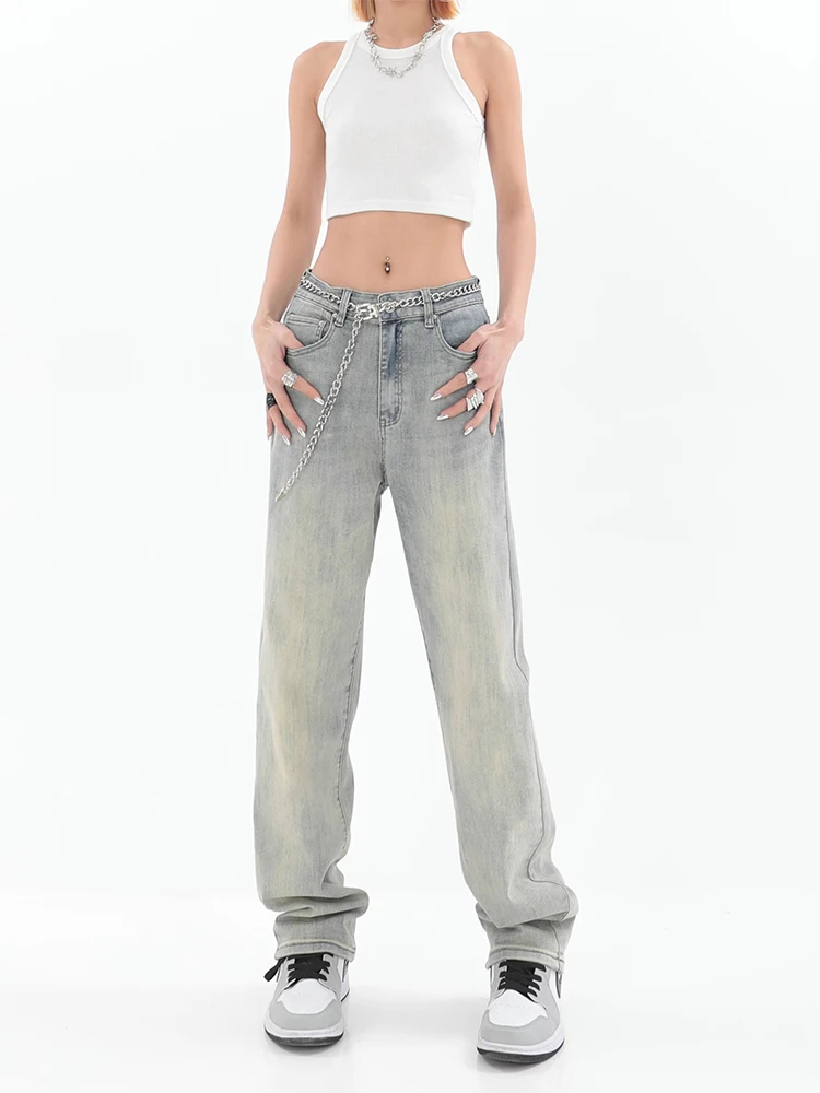 High Waist Wash And Make Old Jeans For Womens Vintage Straight Baggy Denim Pants Streetwear Fashion Wide Leg Denim Trouser
High Waist Wash And Make Old Jeans For Womens Vintage Straight Baggy Denim Pants Streetwear Fashion Wide Leg Denim Trouser