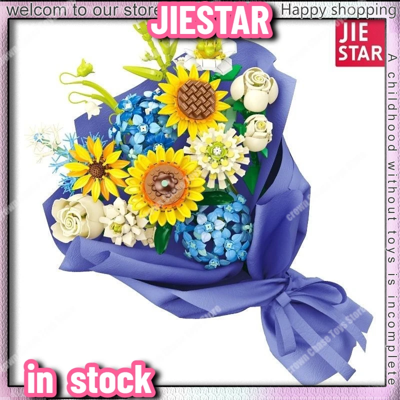 JIESTAR 1124pcs Simulation Sunflower Bouquet Building Blocks DIY Handheld Flower Bricks Assemble Model Educational Toy Gift
JIESTAR 1124pcs Simulation Sunflower Bouquet Building Blocks DIY Handheld Flower Bricks Assemble Model Educational Toy Gift