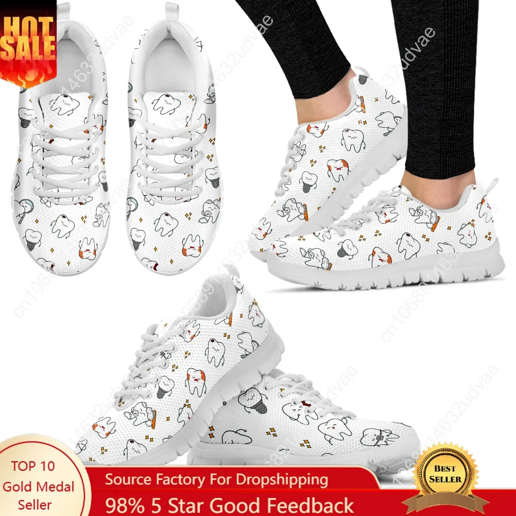 Cute Cartoon Dentist Tooth Cartoon Pattern Femme Flat Shoes Breathable Air Casual Sneaker For Women Non-Slip Zapatos
Cute Cartoon Dentist Tooth Cartoon Pattern Femme Flat Shoes Breathable Air Casual Sneaker For Women Non-Slip Zapatos