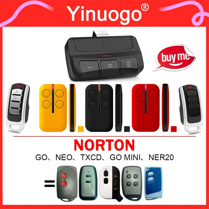 Для NORTON NER20 / GO / NEO / TXCD / GO MINI, пульт дистанционного управления для гаражных ворот, 433,92 МГц, 868 МГц, пульт дистанционного управления для ворот
Для NORTON NER20 / GO / NEO / TXCD / GO MINI, пульт дистанционного управления для гаражных ворот, 433,92 МГц, 868 МГц, пульт дистанционного управления для ворот