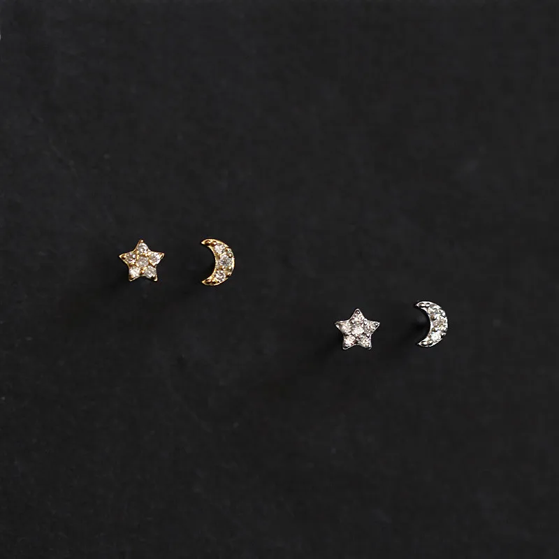 S925 Silver Plated 14K Gold Korean Style Asymmetrical Zircon Stud Earrings For Women Simple And Cute Student Daily Jewelry
S925 Silver Plated 14K Gold Korean Style Asymmetrical Zircon Stud Earrings For Women Simple And Cute Student Daily Jewelry