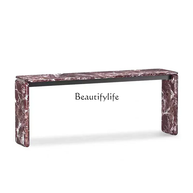 Italian minimalist natural marble entrance table villa large apartment high-end entrance tableL 
Italian minimalist natural marble entrance table villa large apartment high-end entrance tableL