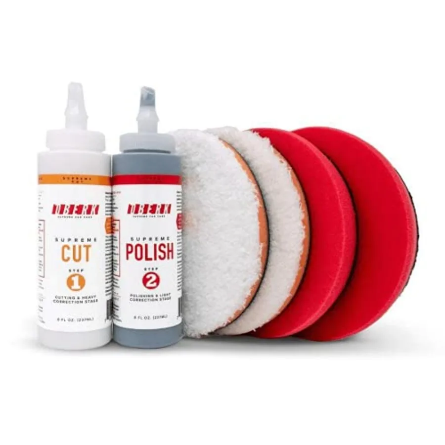 2-Step Polish Compound Single Car Kit - 5" Pads and Compounds 8 oz
2-Step Polish Compound Single Car Kit - 5" Pads and Compounds 8 oz