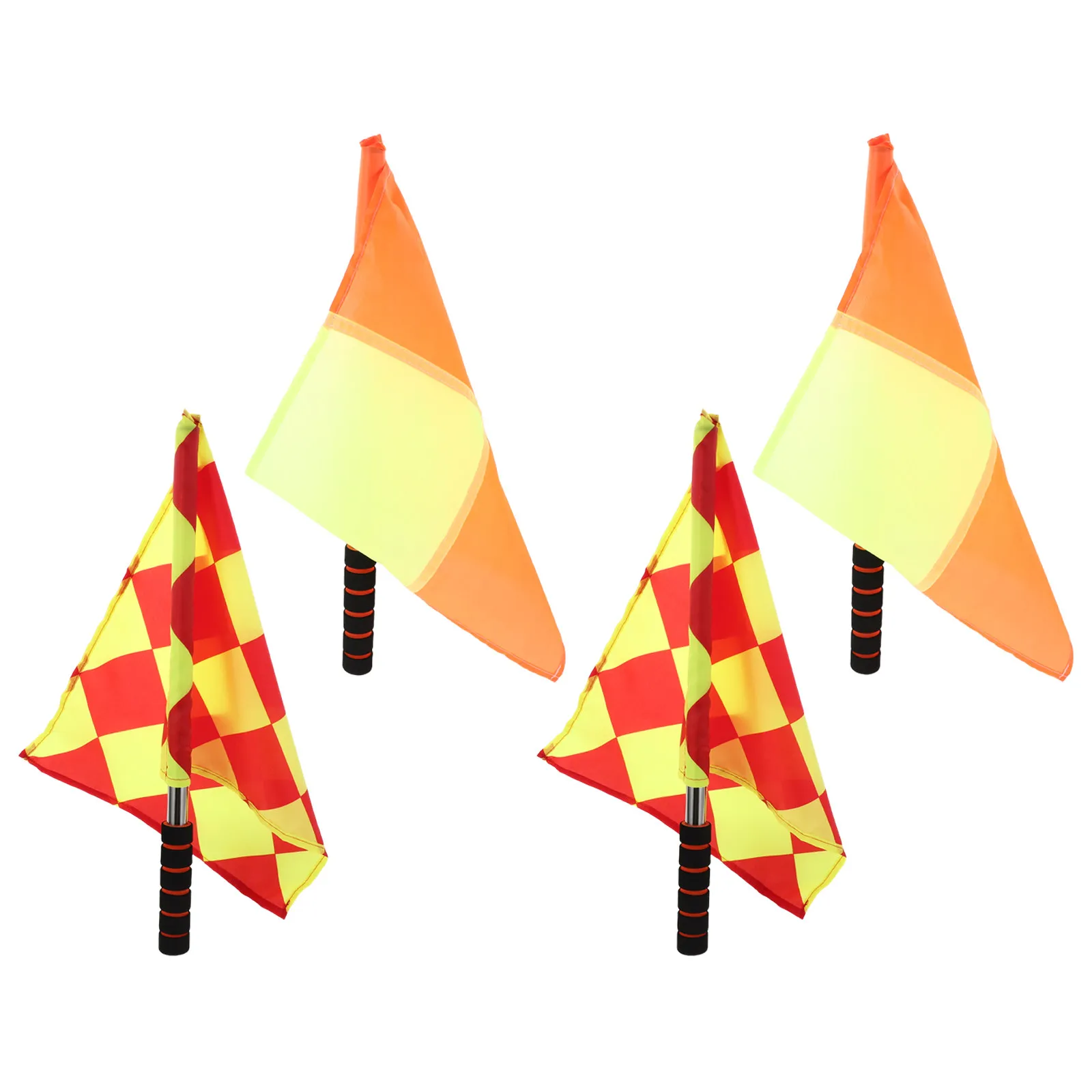 4pcs Athletics Referee Flags Checkered Linesman Signal Flags High-Visibility Sponge Handle For Tournament School Sports Rugby
4pcs Athletics Referee Flags Checkered Linesman Signal Flags High-Visibility Sponge Handle For Tournament School Sports Rugby