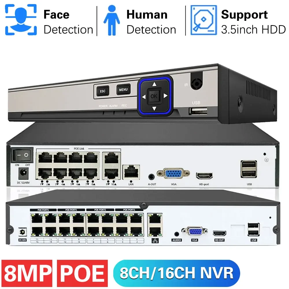 10CH 4K 8MP POE NVR With 16CH IP Network Video Recorder Face Detection Register Embeded Monitor CCTV Security All-in-One POE NVR 
10CH 4K 8MP POE NVR With 16CH IP Network Video Recorder Face Detection Register Embeded Monitor CCTV Security All-in-One POE NVR