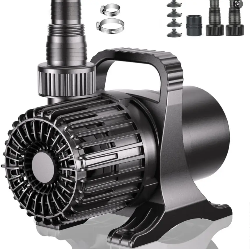 Большой погружной водяной насос 1700 галлонов в час для пруда, аквариума, фонтана для наружного использования с тихой энергосберегающей конструкцией
Большой погружной водяной насос 1700 галлонов в час для пруда, аквариума, фонтана для наружного использования с тихой энергосберегающей конструкцией