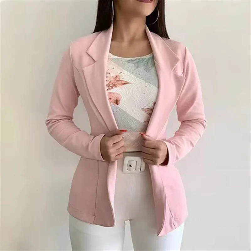 Pop Spring Slim Suit Jacket Windproof Women Lapel Open Front Outwear Chic Ladies Office Casual Suit Jacket
Pop Spring Slim Suit Jacket Windproof Women Lapel Open Front Outwear Chic Ladies Office Casual Suit Jacket