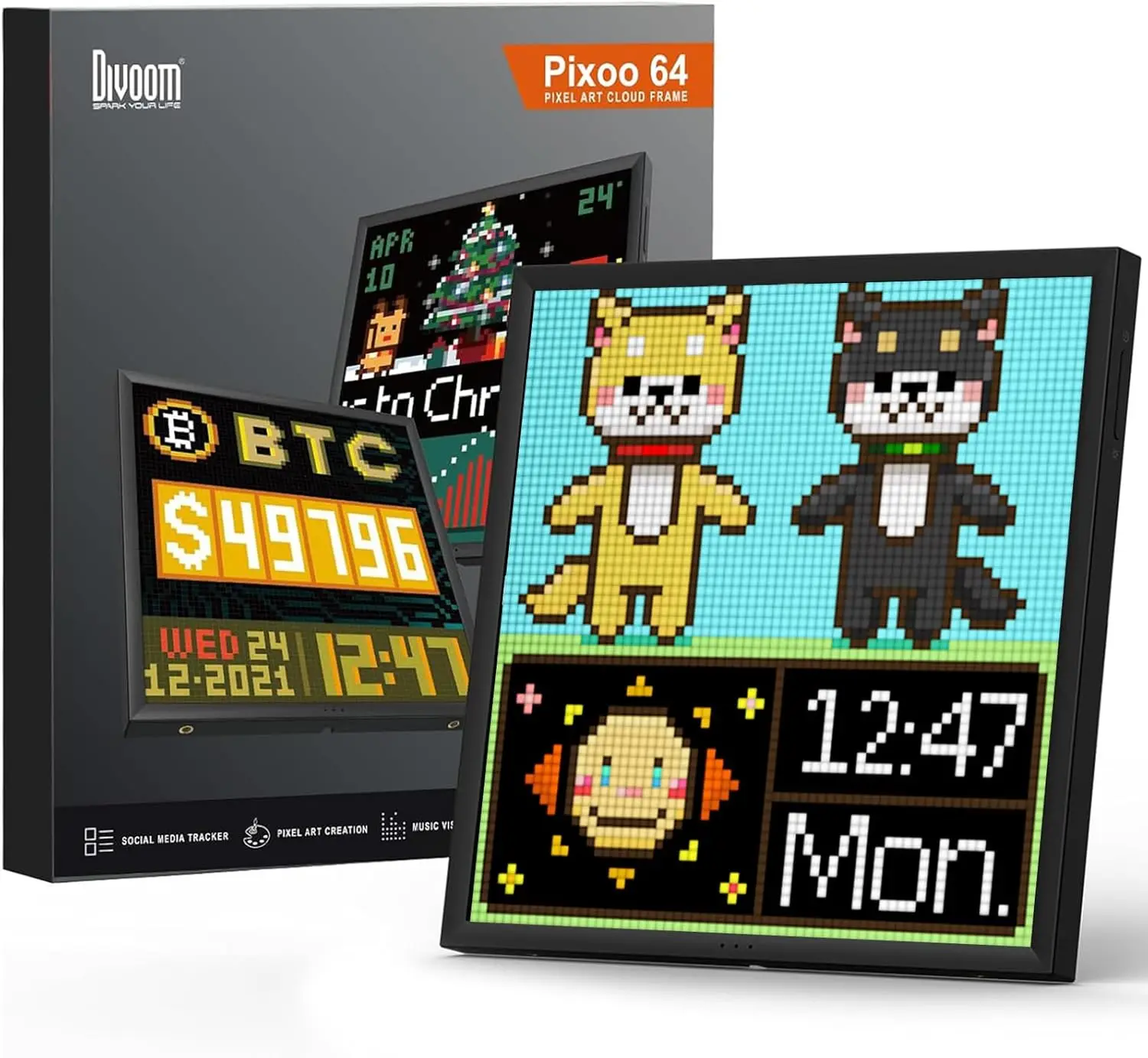 64x64 WiFi Pixel LED Frame for Home Decor, App Control, Animated Display, Gaming Room Art
64x64 WiFi Pixel LED Frame for Home Decor, App Control, Animated Display, Gaming Room Art