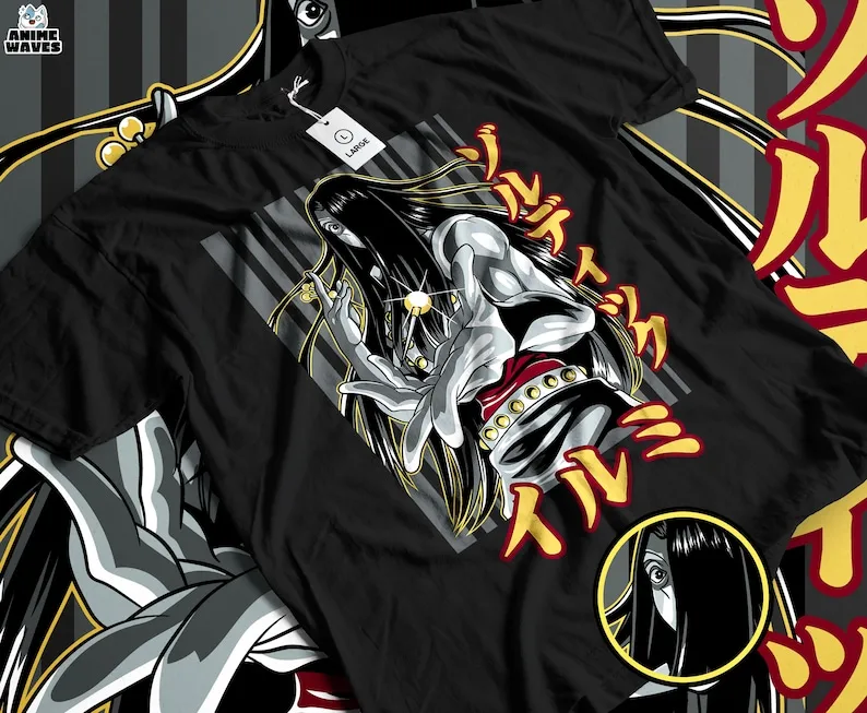 Mysterious Assassin Unisex T-shirt - Japanese Shonen Style, 90s Manga Graphic, Dark Anime Design
Mysterious Assassin Unisex T-shirt - Japanese Shonen Style, 90s Manga Graphic, Dark Anime Design
