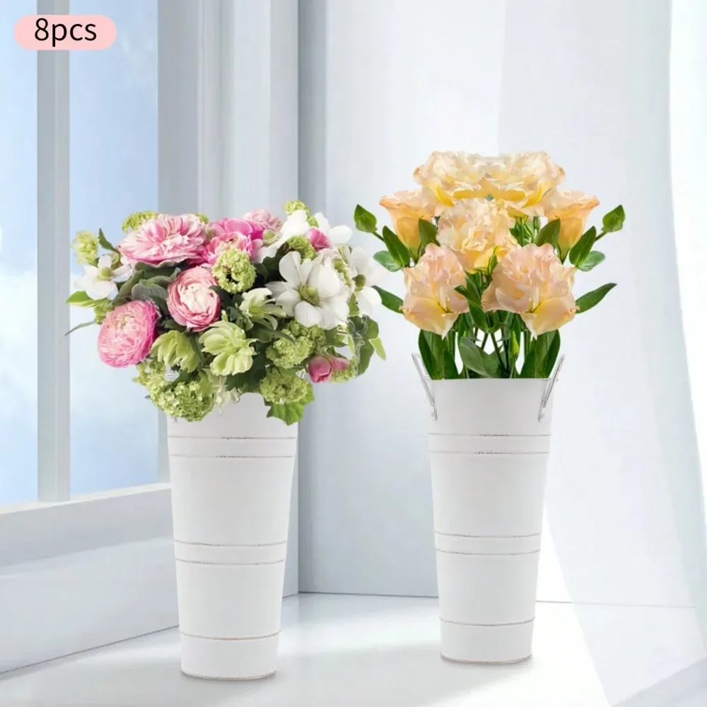 Iron Bucket Vase With White Rust 8pcs White Rust Galvanized Iron Bucket Vase With Vintage Distressed Look Home Decorative Flowe
Iron Bucket Vase With White Rust 8pcs White Rust Galvanized Iron Bucket Vase With Vintage Distressed Look Home Decorative Flowe