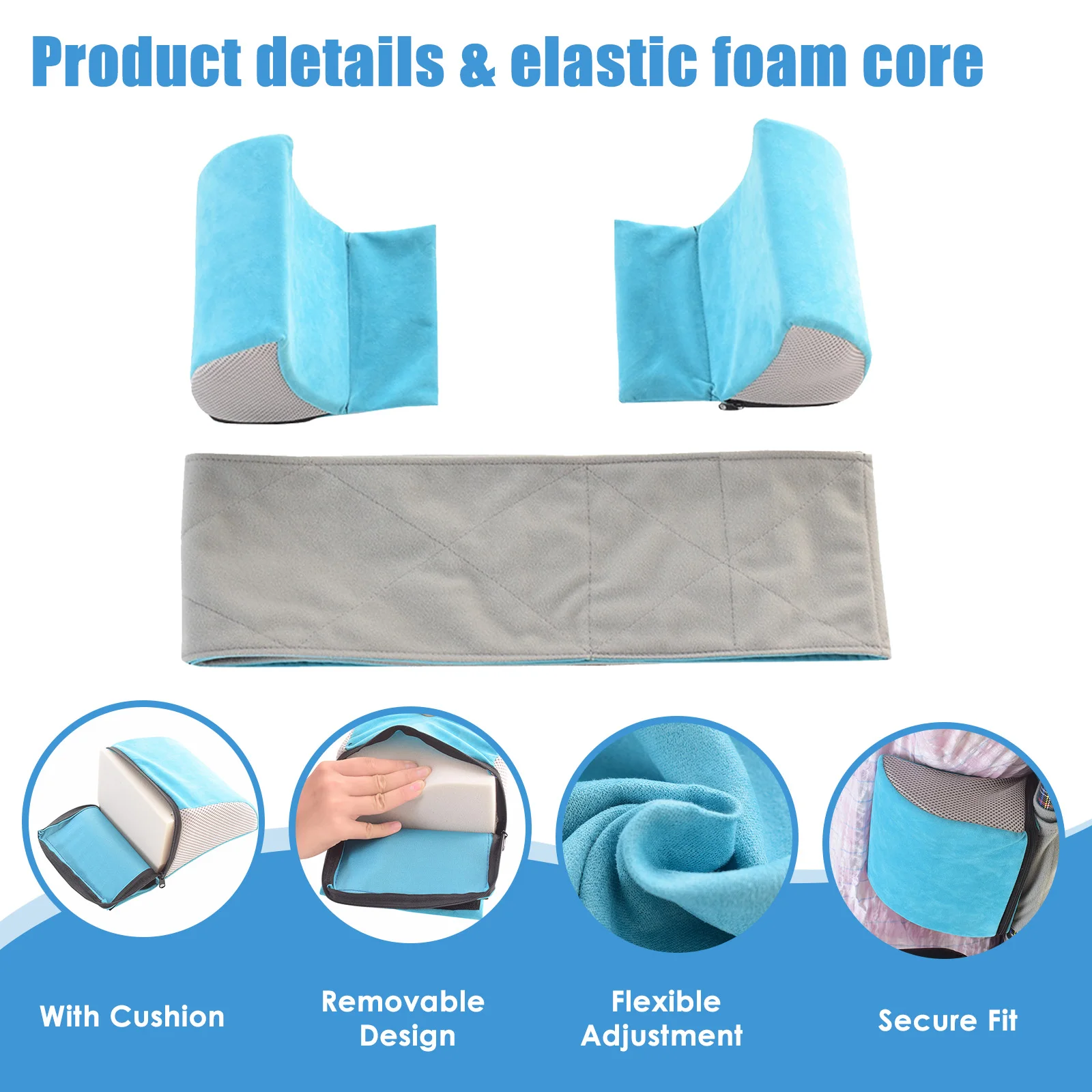 Wheelchair Lateral Support Cushion Detachable Lateral Foam Wedge Side Guards Adjustable Wheelchair Back Support Pad for Elderly
Wheelchair Lateral Support Cushion Detachable Lateral Foam Wedge Side Guards Adjustable Wheelchair Back Support Pad for Elderly