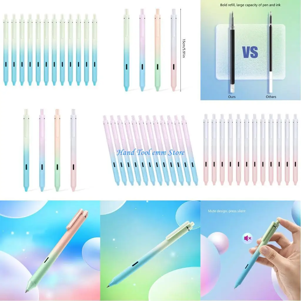H37F 12Pcs Retractable Gel Pen Fast Drying Gel Pen 0.5mm Tip, Smooth to Write
H37F 12Pcs Retractable Gel Pen Fast Drying Gel Pen 0.5mm Tip, Smooth to Write
