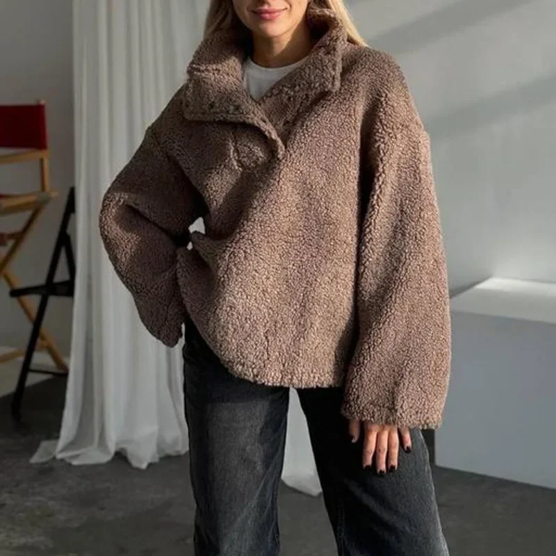 Winter Casual Coat2025 Womens Fleece Hoodie Loose Oversized Lapel Sherpa Sweatshirt
Winter Casual Coat2025 Womens Fleece Hoodie Loose Oversized Lapel Sherpa Sweatshirt
