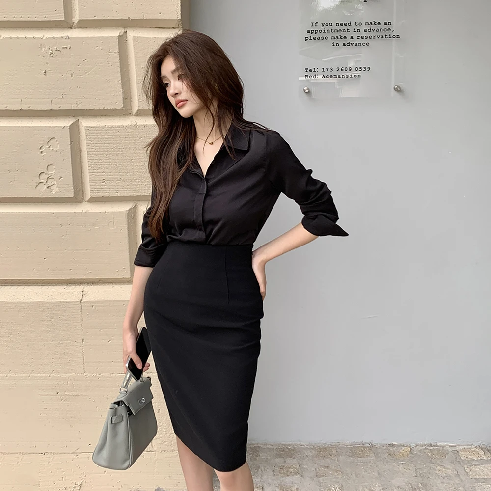 Spring Summer High Waist Black Office Skirt Women Clothing Korean Style Fashion Elegant Casual Pencil Skirt Work Midi Skirts
Spring Summer High Waist Black Office Skirt Women Clothing Korean Style Fashion Elegant Casual Pencil Skirt Work Midi Skirts