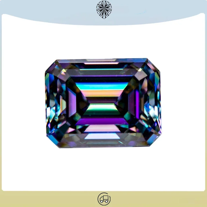 Moissanite Stone Emerald Cut Rainbow Green Color Gemstone Lab Grown Diamond Charms Woman Jewelry Making with GRA Certificate
Moissanite Stone Emerald Cut Rainbow Green Color Gemstone Lab Grown Diamond Charms Woman Jewelry Making with GRA Certificate