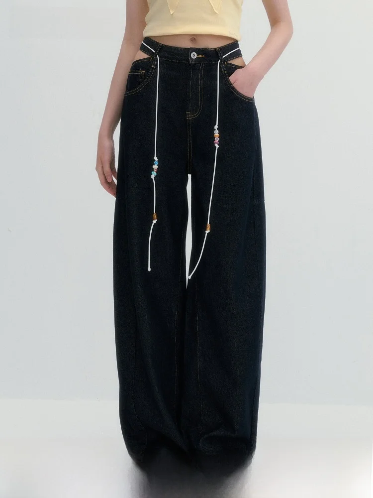 Guukahero American Retro Deep Blue Washed Knife Jeans Women Hollow out Loose Wide Leg Pants Cotton Natural Waist Summer Jeans
Guukahero American Retro Deep Blue Washed Knife Jeans Women Hollow out Loose Wide Leg Pants Cotton Natural Waist Summer Jeans