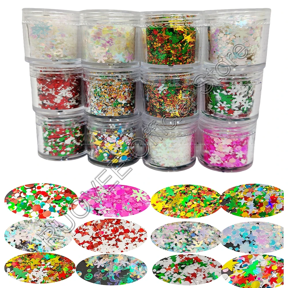 12Color Christmas Nail Glitter Mix Sequins Set X-mas Chunky Craft Glitter for Nail Art Body Face Eye Hair Make Up Slime Tumbler
12Color Christmas Nail Glitter Mix Sequins Set X-mas Chunky Craft Glitter for Nail Art Body Face Eye Hair Make Up Slime Tumbler
