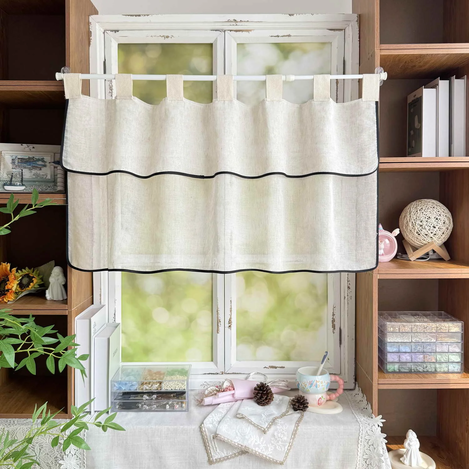 1PC Modern Solid Sheer Double-Layer Short Curtain for Kitchen Cabinet Small Window Home Decoration Blinds Cafe
1PC Modern Solid Sheer Double-Layer Short Curtain for Kitchen Cabinet Small Window Home Decoration Blinds Cafe