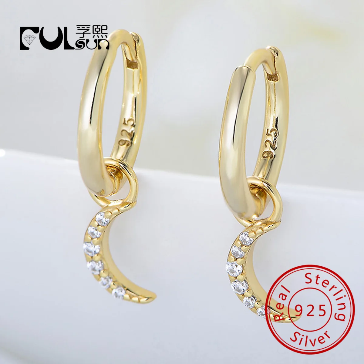 Изящные ювелирные изделия, позолоченные 14 карат, серьги-капли из стерлингового серебра S925, серьги-капли с цирконием, лунные серьги Huggies
Изящные ювелирные изделия, позолоченные 14 карат, серьги-капли из стерлингового серебра S925, серьги-капли с цирконием, лунные серьги Huggies