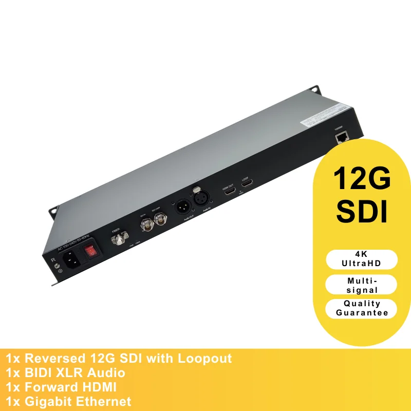 Multi-signal Converter Over Fiber Transmission, HDMI, XLR Audio, Gigabit Ethernet, Transmitter and Receiver
Multi-signal Converter Over Fiber Transmission, HDMI, XLR Audio, Gigabit Ethernet, Transmitter and Receiver