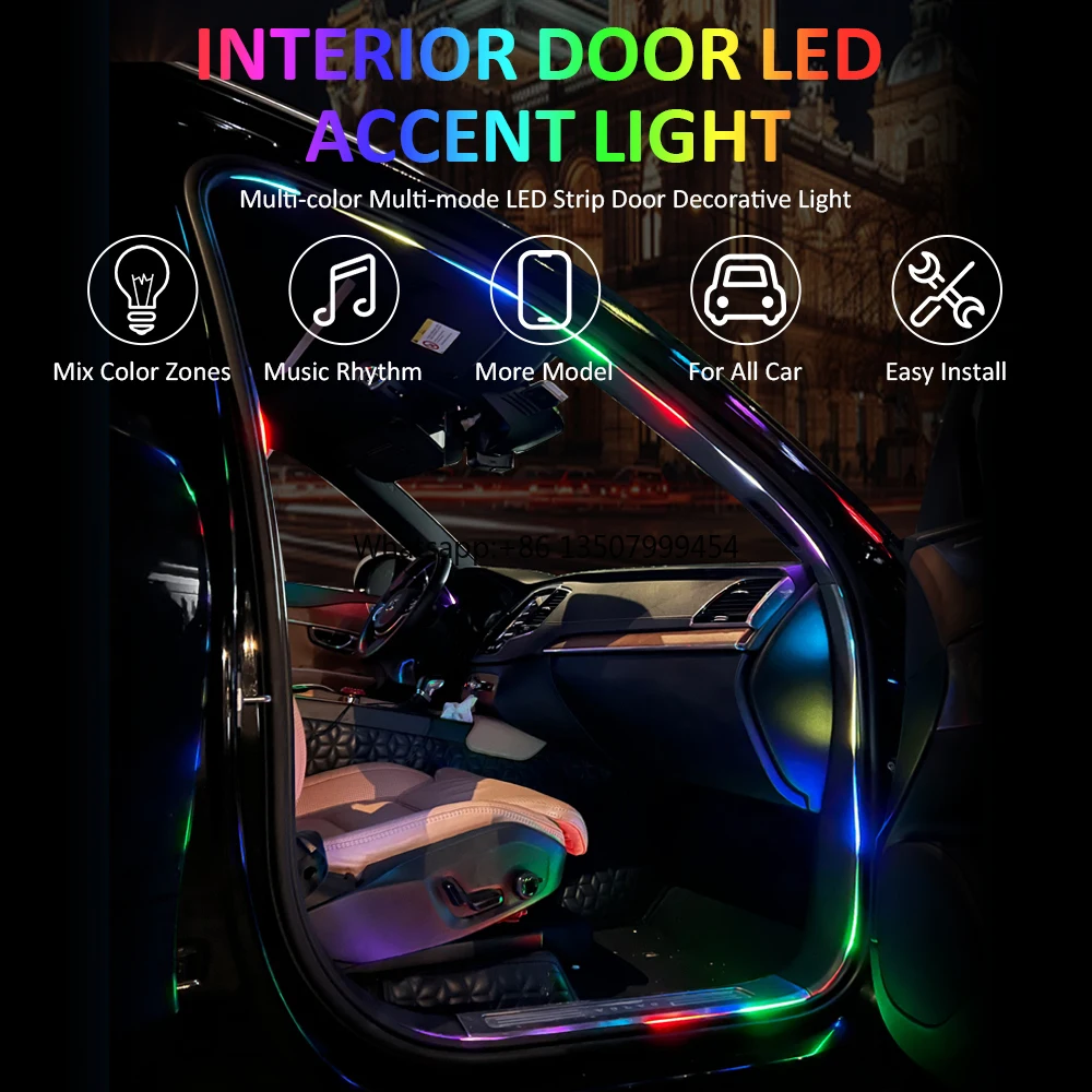 4 in 1/2 in 1 Symphony LED Atmosphere Light for Car Interior Ambient Lighting Door Frame Windows
4 in 1/2 in 1 Symphony LED Atmosphere Light for Car Interior Ambient Lighting Door Frame Windows