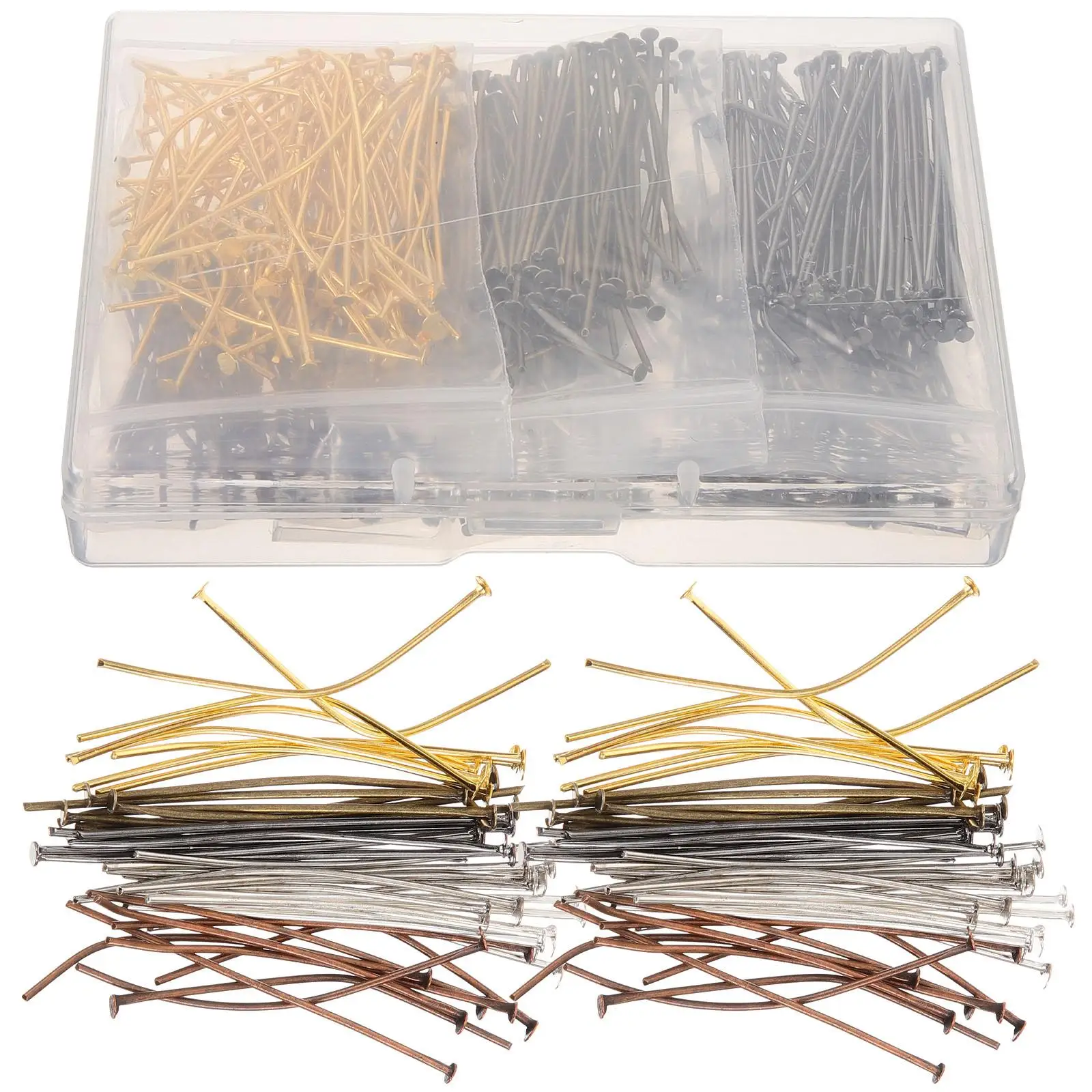600 Pcs for Jewelry Making Beading Thread Pins Beading Head Pins Tool Craft Sturdy Metal DIY Beads Accessories Parts
600 Pcs for Jewelry Making Beading Thread Pins Beading Head Pins Tool Craft Sturdy Metal DIY Beads Accessories Parts