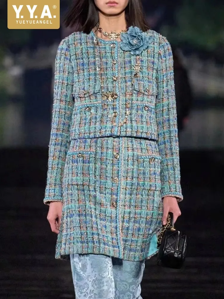 Элегантная женская твидовая куртка с длинным рукавом, однобортное клетчатое короткое пальто, весна-осень, офисная женская дизайнерская модная верхняя одежда
Элегантная женская твидовая куртка с длинным рукавом, однобортное клетчатое короткое пальто, весна-осень, офисная женская дизайнерская модная верхняя одежда