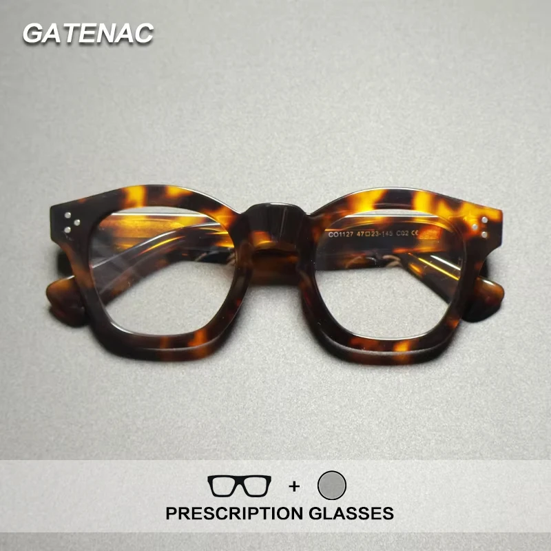 Gatenac Vintage Acetate Prescription Glasses Men Photochromic Myopia Anti Blue Light Reading Glasses Women Luxury Brand Eyewear
Gatenac Vintage Acetate Prescription Glasses Men Photochromic Myopia Anti Blue Light Reading Glasses Women Luxury Brand Eyewear