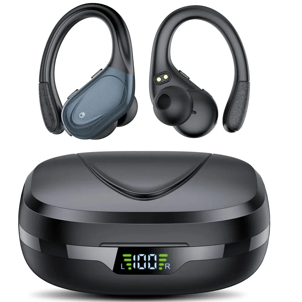 Bluetooth 5,4 наушники с крючками для ушей, беспроводные наушники Hi-Fi стерео водонепроницаемая гарнитура с шумоподавлением для занятий спортом
Bluetooth 5,4 наушники с крючками для ушей, беспроводные наушники Hi-Fi стерео водонепроницаемая гарнитура с шумоподавлением для занятий спортом