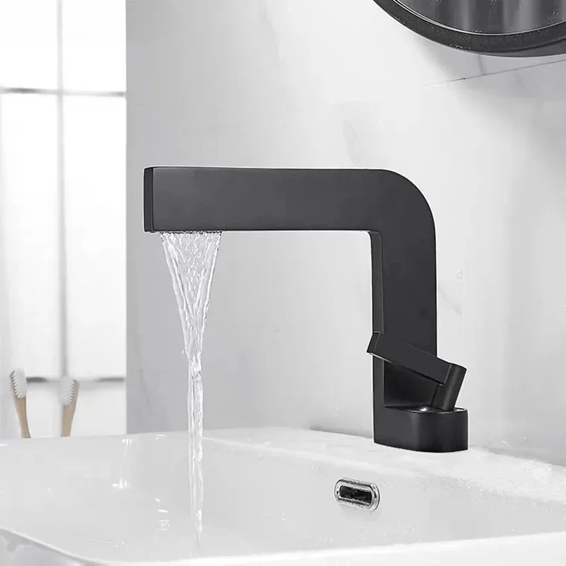 Bathroom black faucet Brass waterfall wash basin faucet bathroom hot and cold single handle faucet basin sink crane bathroom tap
Bathroom black faucet Brass waterfall wash basin faucet bathroom hot and cold single handle faucet basin sink crane bathroom tap