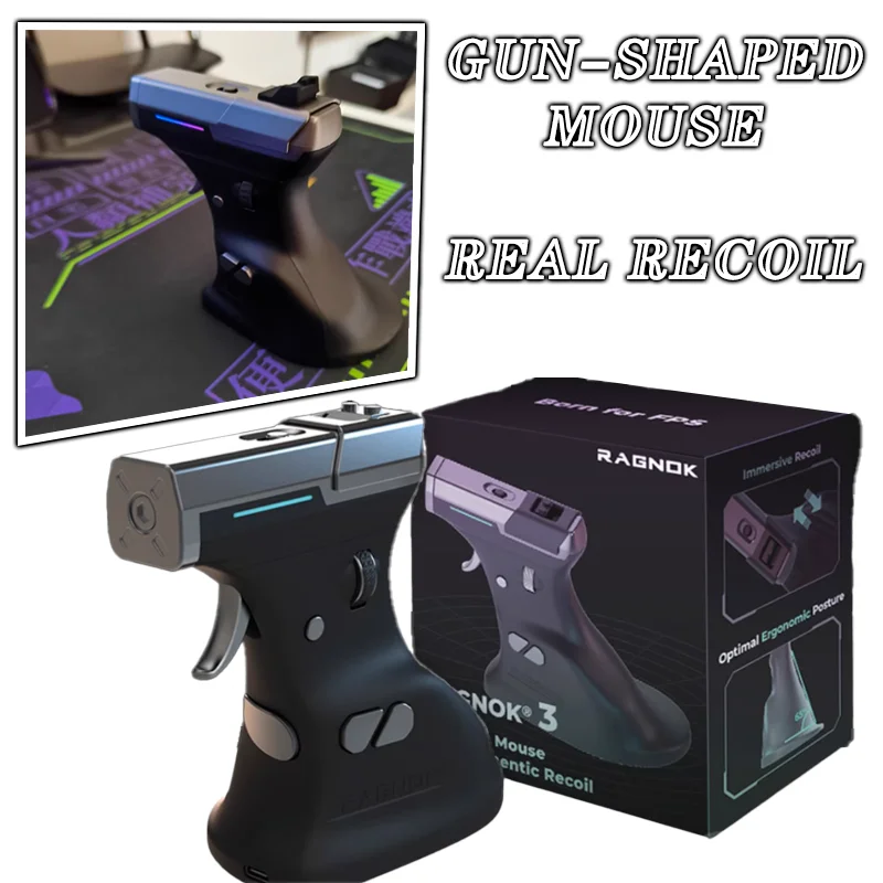 ErgoStrike 7 Gun Mouse For Shooting Game With Built-in Magnetic Realistic Recoil Gaming Mouse for Laptop Computer Game Console
ErgoStrike 7 Gun Mouse For Shooting Game With Built-in Magnetic Realistic Recoil Gaming Mouse for Laptop Computer Game Console