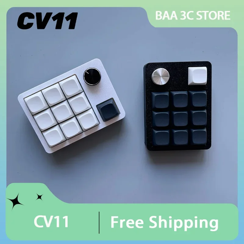 Цифровая клавиатура CV11 с ручкой, проводная RGB-поддержка горячей замены, ручка QMK VIAL, индивидуальная мини-механическая клавиатура для киберспорта и игр
Цифровая клавиатура CV11 с ручкой, проводная RGB-поддержка горячей замены, ручка QMK VIAL, индивидуальная мини-механическая клавиатура для киберспорта и игр