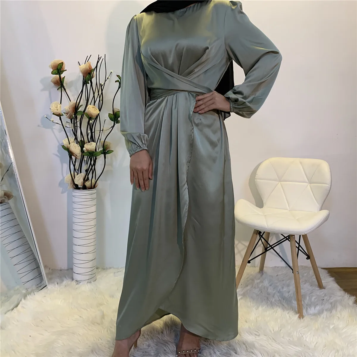 Fashion Women's Fake Two-piece Bandage Multi Wearing French Dubai Robe Dress 6345 Robe Abaya Ramadan Dubai Luxury Islam Elegant
Fashion Women's Fake Two-piece Bandage Multi Wearing French Dubai Robe Dress 6345 Robe Abaya Ramadan Dubai Luxury Islam Elegant