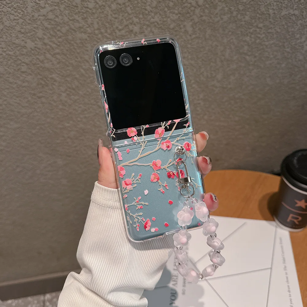 For Motorola Razr 50 40 Ultra Case Flower Pattern Transparent Optional with Bracelet Shockproof Protection Hard Case Accessories
For Motorola Razr 50 40 Ultra Case Flower Pattern Transparent Optional with Bracelet Shockproof Protection Hard Case Accessories