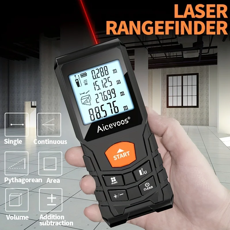 Aicevoos Digital Laser Rangefinder 1968.5inch 2755.91inch 3937.01inch 4724.41inch Laser Distance Meter Trena Laser Tape Measure Roulette Range Finder
Aicevoos Digital Laser Rangefinder 1968.5inch 2755.91inch 3937.01inch 4724.41inch Laser Distance Meter Trena Laser Tape Measure Roulette Range Finder