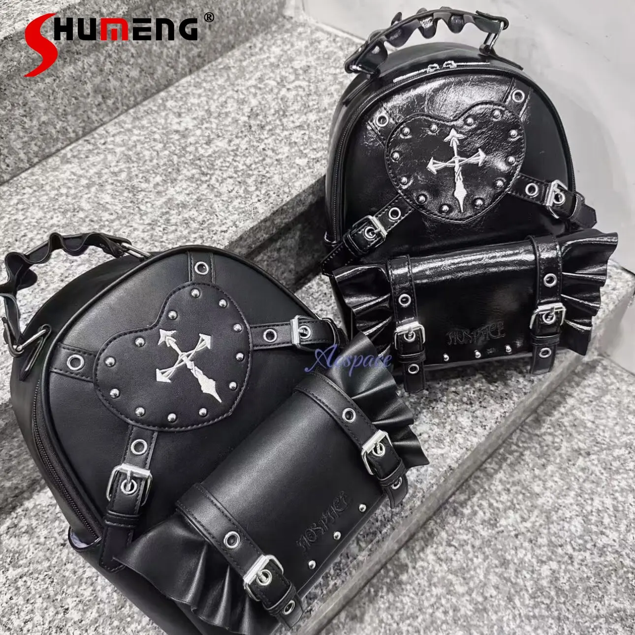 Original Japanese Gothic Subculture Black Backpack 2026 New Student Sweet Cool Fashion Pu Leather Large Capacity Schoolbag Women
Original Japanese Gothic Subculture Black Backpack 2026 New Student Sweet Cool Fashion Pu Leather Large Capacity Schoolbag Women