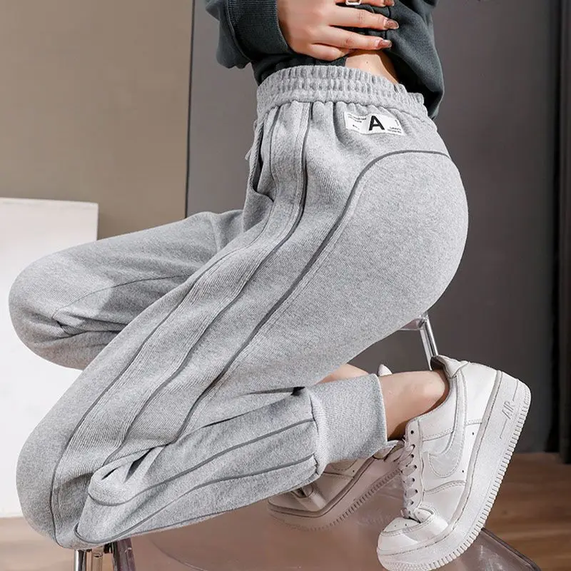 Reflective Side Stripe Women Pants Black Jogging Sweatpants Women For Pants Baggy Sports Pants Jogger Drawstring Female Trousers
Reflective Side Stripe Women Pants Black Jogging Sweatpants Women For Pants Baggy Sports Pants Jogger Drawstring Female Trousers