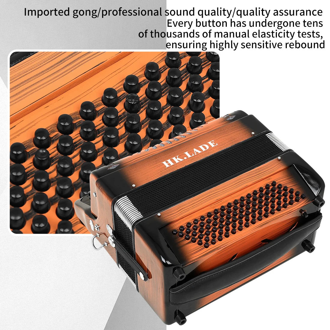 HK · LADE AH-260 Оранжевый Ааккордеон Bayan 69-клавиш 96, басовая кнопка, аэрозольная краска, тональный аккордеон с аксессуарами для выступлений
HK · LADE AH-260 Оранжевый Ааккордеон Bayan 69-клавиш 96, басовая кнопка, аэрозольная краска, тональный аккордеон с аксессуарами для выступлений